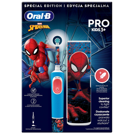 Зубна електрощітка Braun Oral-B Pro Kids D103.413.2KX Spider-Man Изображение