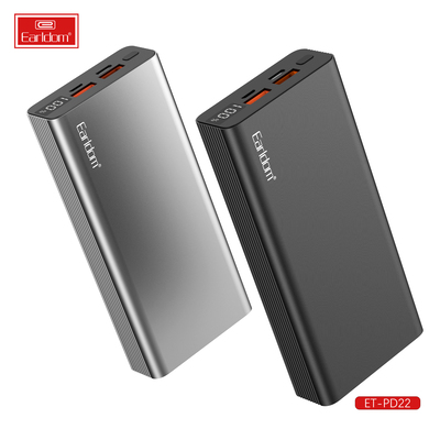 Універсальна мобільна батарея Earldom ET-PD22 20000mAh Black (PB-000122) Зображення