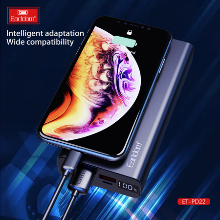 Універсальна мобільна батарея Earldom ET-PD22 20000mAh Black (PB-000122) Зображення