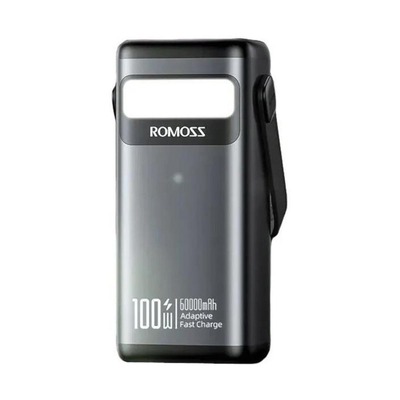Універсальна мобільна батарея Romoss PMT60 60000mAh Black (PMT60-1D2-2133H) Изображение