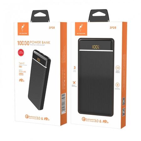 Універсальна мобільна батарея SkyDolphin SP28 PD+QC3.0 10000mAh Black (PB-000090) Изображение