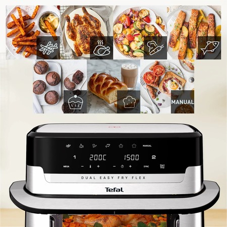 Мультипіч Tefal Dual Easy Fry Flex EY922DE0 Зображення