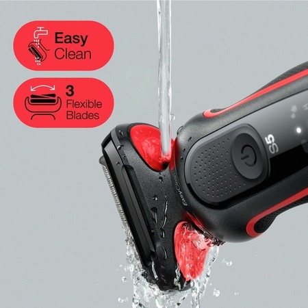 Електробритва Braun Series 5 51-R1000s Black/Red Изображение