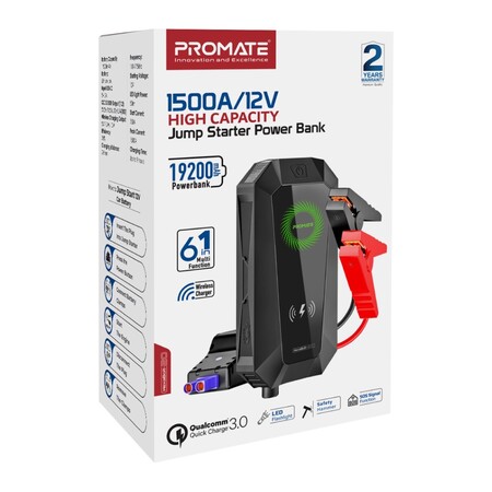 Універсальна мобільна батарея Promate HexaBolt-20 Black 19200mAh Изображение