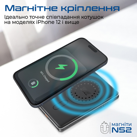 Універсальна мобільна батарея Promate Blade-5 5000mAh 20W Black Изображение