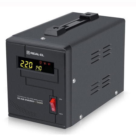 Стабілізатор REAL-EL Stab Energy-500 Black Изображение