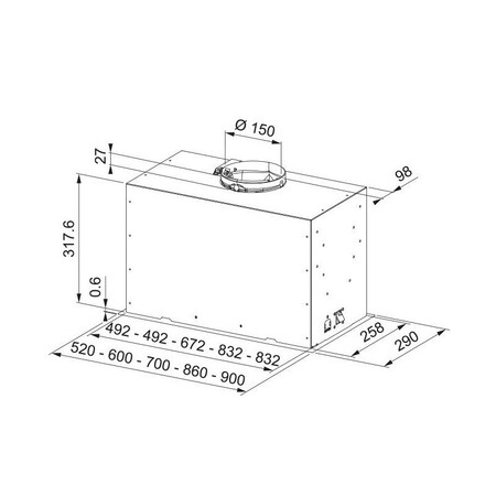 Витяжка Franke Box Flush Basic FBFE LG A70 (305.0729.553) Изображение