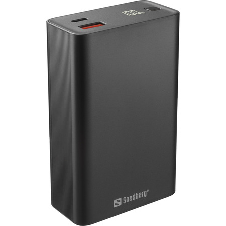 Універсальна мобільна батарея Sandberg Travel Powerbank 20000mAh PD 65W Black (420-95) Зображення