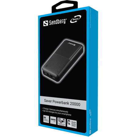 Універсальна мобільна батарея Sandberg Saver 20000mAh Black (320-42) Зображення