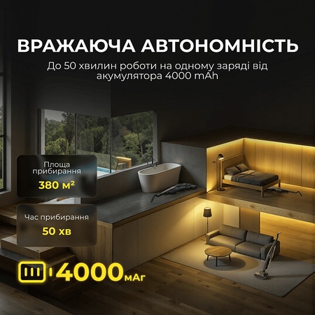 Акумуляторний миючий пилосос Deerma VX100 Ultra S (DEM-VX100ULTRAS) Зображення