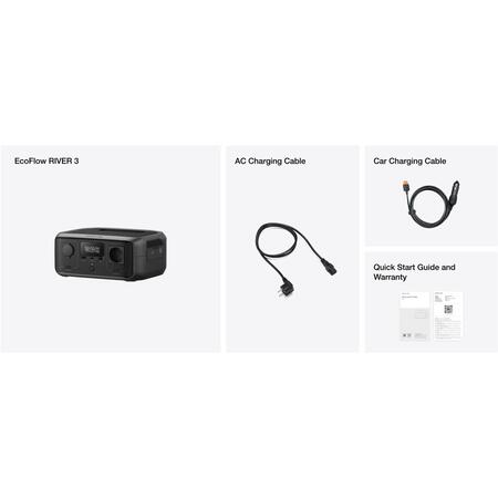 Зарядна станція EcoFlow River 3 UPS 245Wh, 300W (EFRIVER3-UPS-EU-CBox) Зображення