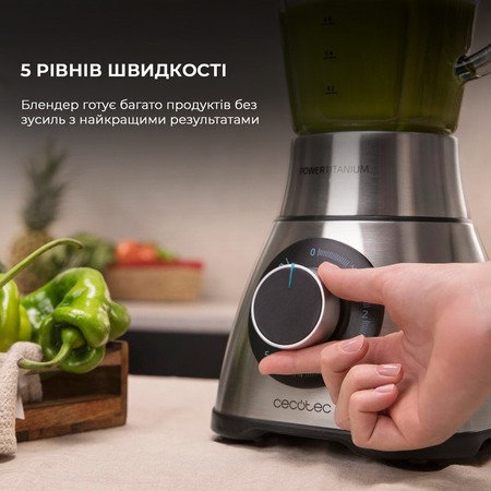 Блендер Cecotec Power Titanium 2000MAX PerfectMix Black CCTC-04140 (8435484041409) Зображення