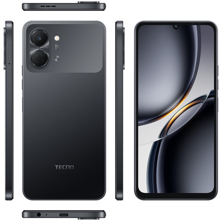 Смартфон Tecno Spark Go 3 (KN3) 4/128GB Ink Black (4894947105272) Зображення