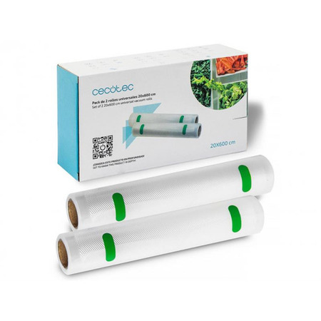 Плівка для вакуумного пакувальника Cecotec 20х600 см, 2 рулона CCTC-04071 (8435484040716) Зображення
