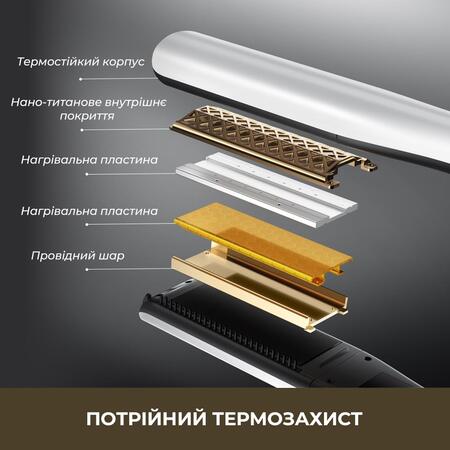 Випрямляч для волосся Dreame AuraSteam Straight White (AA01A) Зображення