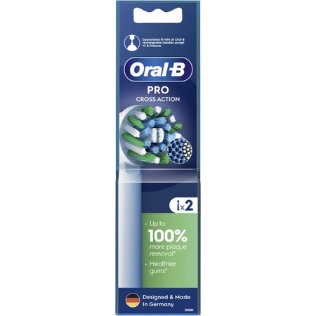 Насадка для зубної електрощітки Braun Oral-B Pro Cross Action EB50RX (2 шт.) Зображення