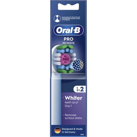 Насадка для зубної електрощітки Braun Oral-B Pro 3D White EB18pRX (2 шт.) Зображення