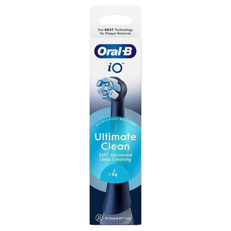 Насадка для зубної електрощітки Braun Oral-B iO RB CBF-4 Ultimate Clean Black (4 шт) Зображення