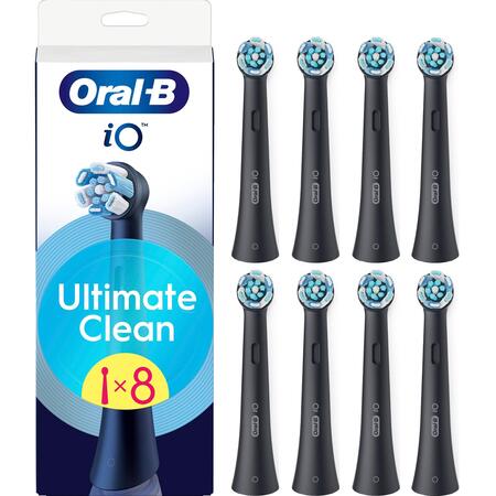 Насадка для зубної електрощітки Braun Oral-B iO RB CBF-8 Ultimate Clean Black (8 шт) Зображення