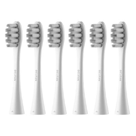 Насадка для зубної електрощітки Oclean P1S12 W06 Gum Care Brush Head White (6 шт) (6970810552263) Зображення