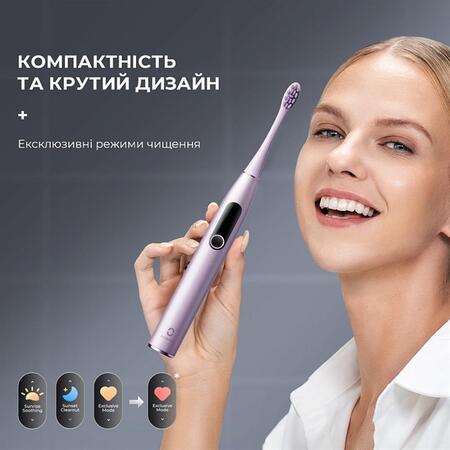 Розумна зубна електрощітка Oclean X Pro Digital Electric Toothbrush Purple (6970810553475) Зображення