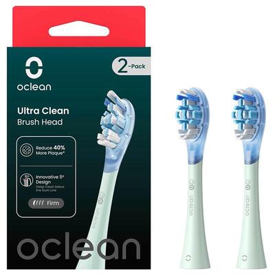 Насадка для зубної електрощітки Oclean UC01 G02 Ultra Clean Brush Head Green (2 шт) (6970810553512) Зображення