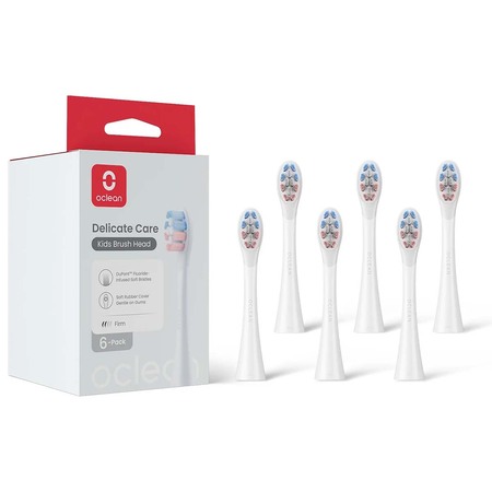 Насадка для зубної електрощітки Oclean Delicate Care P3K1 White 6 шт (6970810557404) Зображення