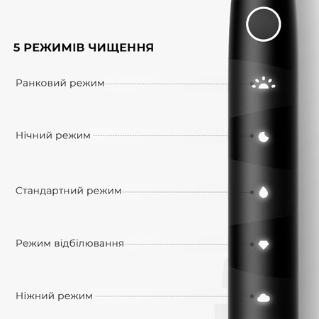 Розумна зубна електрощітка Oclean Flow S Electric Toothbrush Black (6970810557343) Зображення