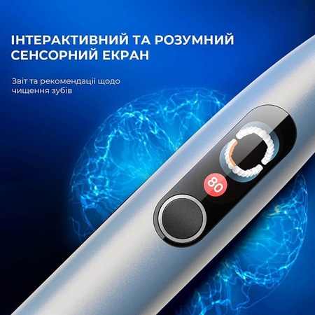 Розумна зубна електрощітка Oclean X Plus Pro Digital Silver (6970810556179) Зображення