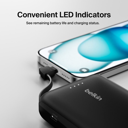 Універсальна мобільна батарея Belkin Power Bank 10000mAh 20W Black (BPB021HQBK) Зображення