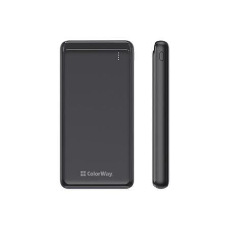 Універсальна мобільна батарея ColorWay Slim PD 10000mAh Black (CW-PB100LPG3BK-PD) Зображення