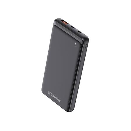 Універсальна мобільна батарея ColorWay Slim PD 10000mAh Black (CW-PB100LPG3BK-PD) Зображення
