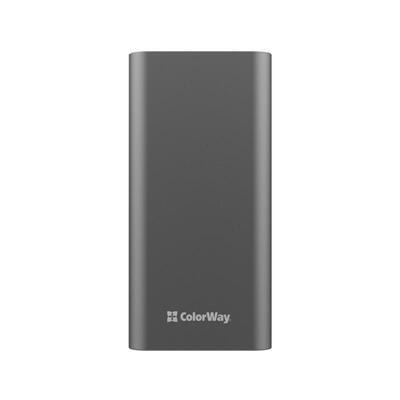 Універсальна мобільна батарея ColorWay 20000mAh Gray (CW-PB200LPH3GR-PDD) Зображення