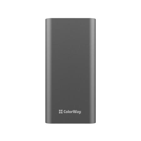 Універсальна мобільна батарея ColorWay 20000mAh Gray (CW-PB200LPH3GR-PDD) Зображення