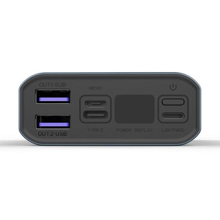 Універсальна мобільна батарея ColorWay 20000mAh Gray (CW-PB200LPH3GR-PDD) Зображення