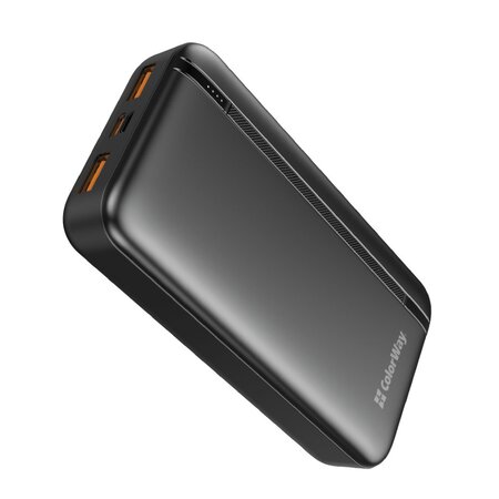 Універсальна мобільна батарея ColorWay Portable Charger 20000mAh Black (CW-PB200LPB4BK-PD) Зображення