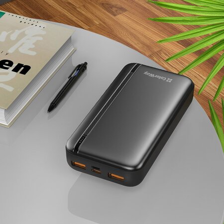 Універсальна мобільна батарея ColorWay Portable Charger 20000mAh Black (CW-PB200LPB4BK-PD) Зображення