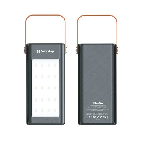 Універсальна мобільна батарея ColorWay LCD/Lamp 80000mAh Black (CW-PB800LPA8BK-PDD) Зображення
