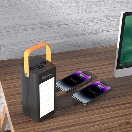 Універсальна мобільна батарея ColorWay LCD/Lamp 80000mAh Black (CW-PB800LPA8BK-PDD) Зображення