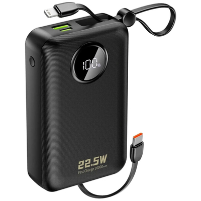 Універсальна мобільна батарея Dudao K14+ 20000mAh 22.5W Black (6977196680016) Зображення