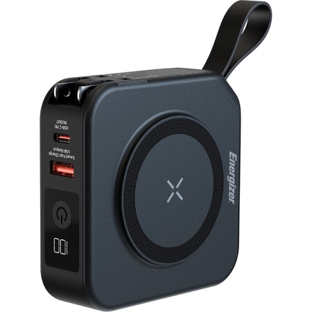 Універсальна мобільна батарея Energizer Magnetic Wireless QM10001AC 10000mAh 20W Black Зображення