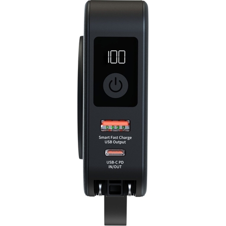 Універсальна мобільна батарея Energizer Magnetic Wireless QM10001AC 10000mAh 20W Black Зображення