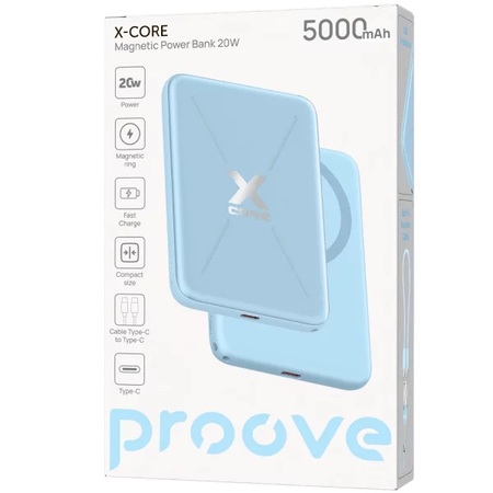 Універсальна мобільна батарея Proove X-Core 20W 5000mAh Sky Blue (PNXC20010008) Зображення