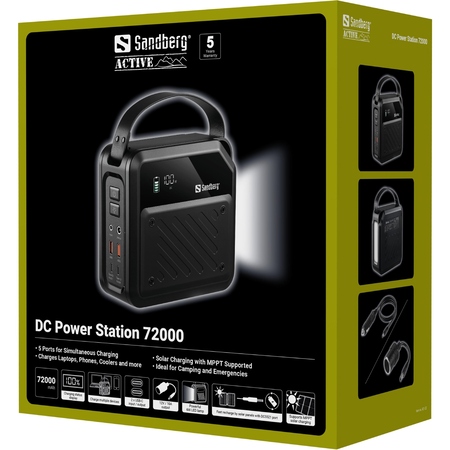 Універсальна мобільна батарея Sandberg DC Power Station 72000mAh Black (421-22) Зображення