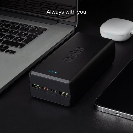 Універсальна мобільна батарея SBS 30000 mAh 20W Black (TTBB30000PD20K) Зображення