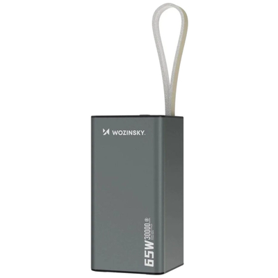 Універсальна мобільна батарея Wozinsky K65+ 30000 65W Gray (5907769364457) Зображення