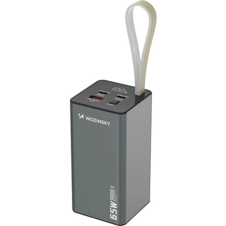 Універсальна мобільна батарея Wozinsky K65+ 30000 65W Gray (5907769364457) Зображення