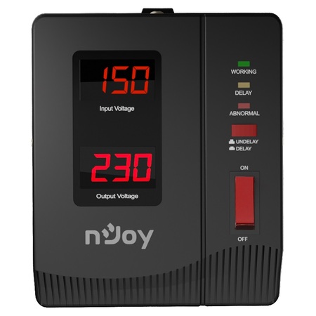 Стабілізатор Njoy Alvis 1000 (AVRL-10001AL-CS01B) AVR, 1 розетка Зображення