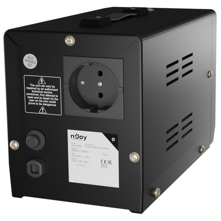 Стабілізатор Njoy Alvis 1000 (AVRL-10001AL-CS01B) AVR, 1 розетка Зображення