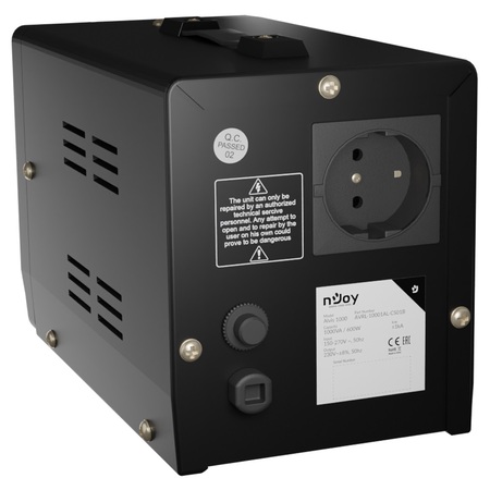 Стабілізатор Njoy Alvis 1000 (AVRL-10001AL-CS01B) AVR, 1 розетка Зображення